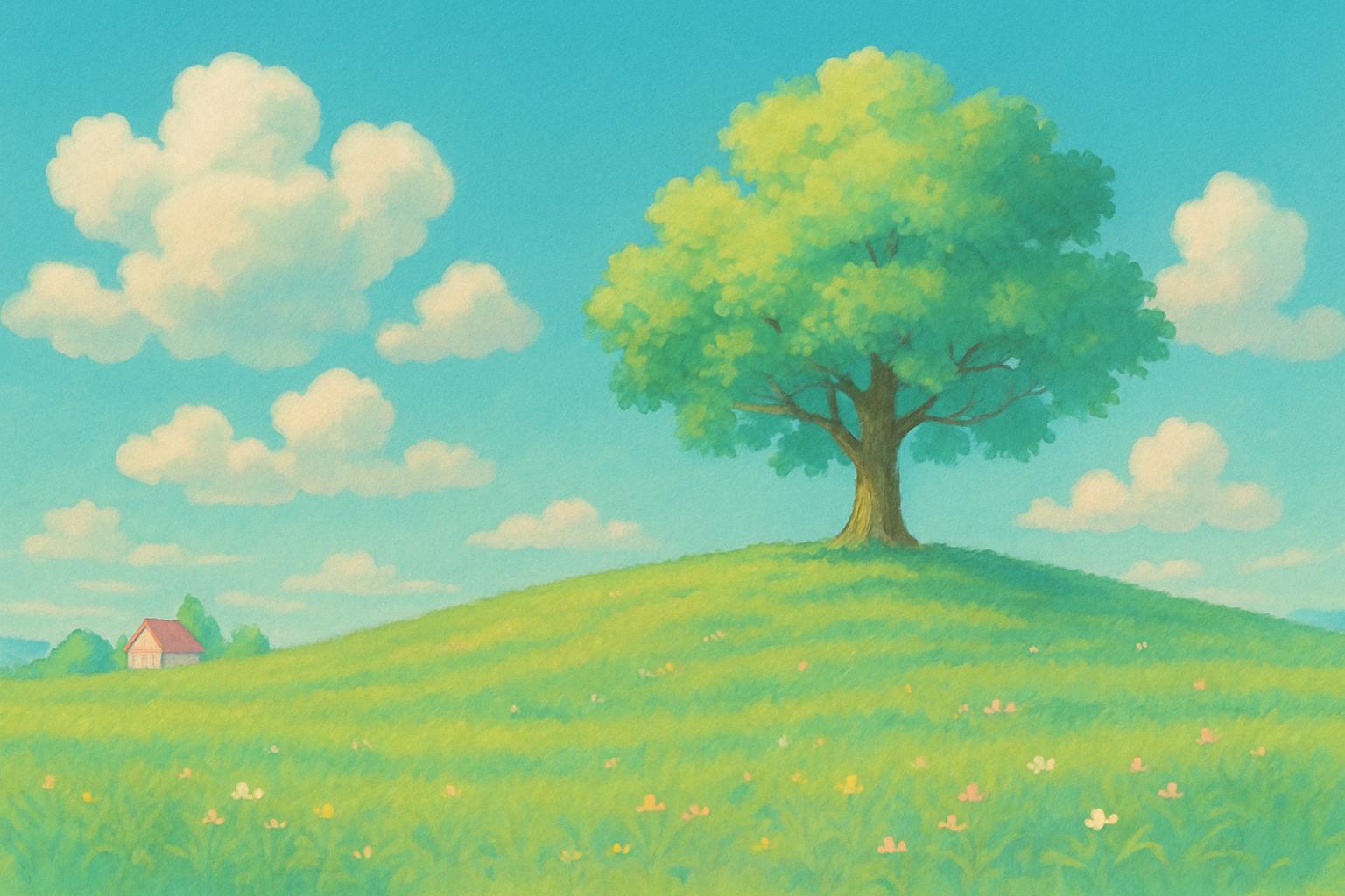 Ghibli style transformation - landscape