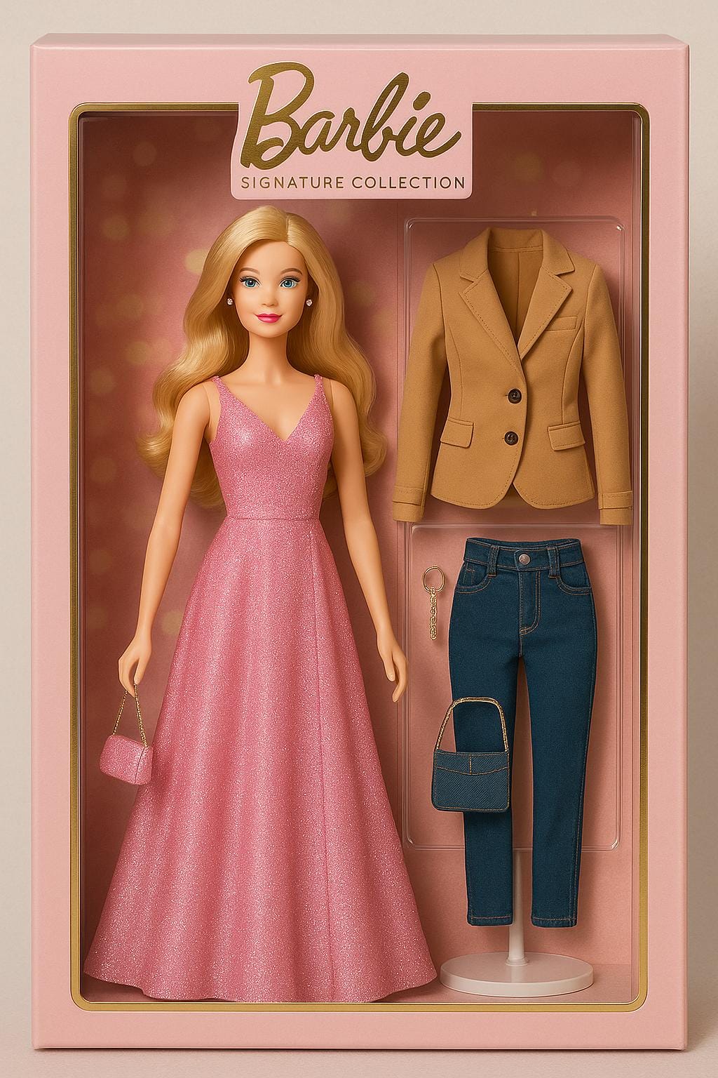 AI generated example of Barbie Fashion Doll Collectible created with the Barbie figure generator